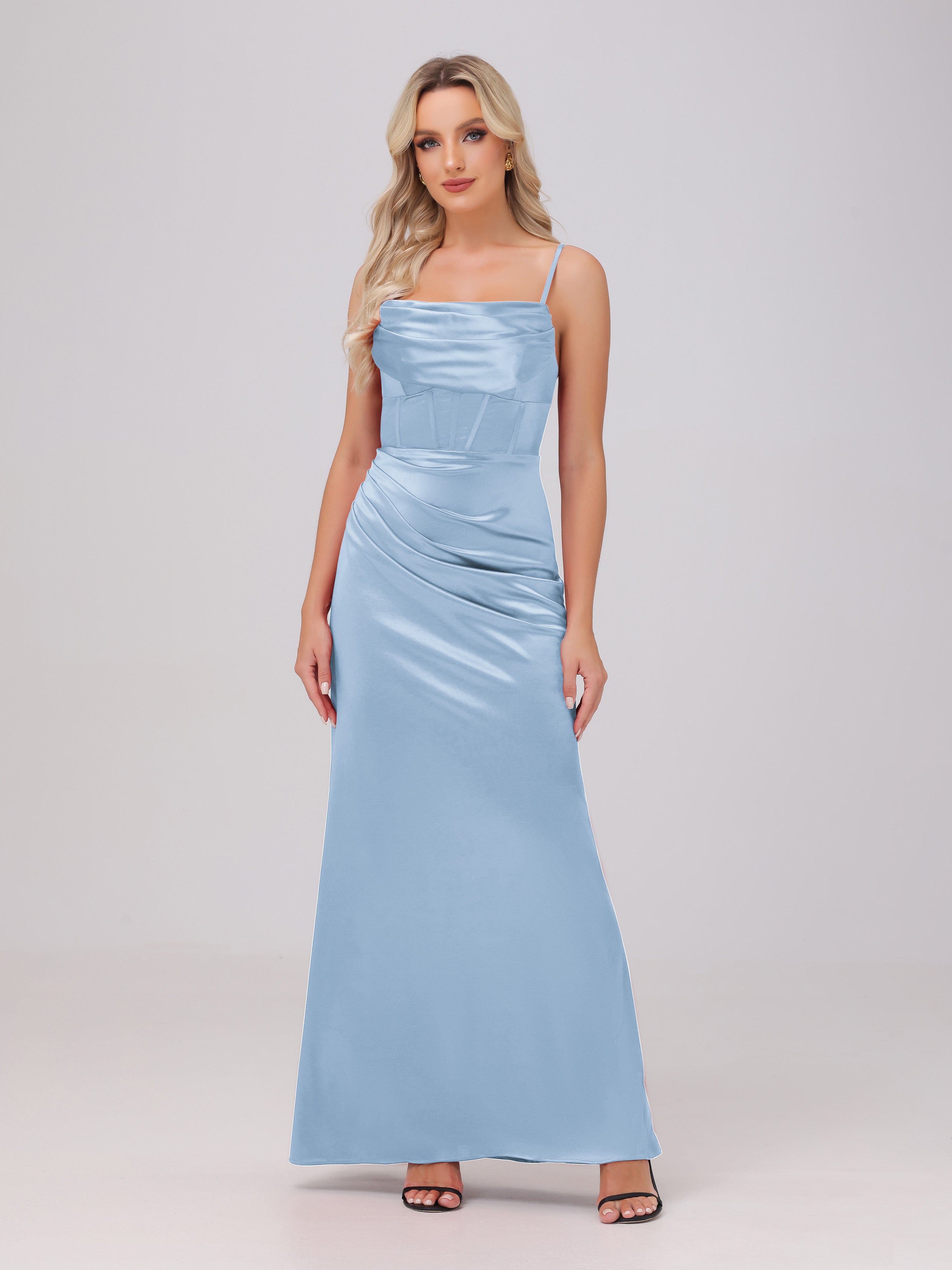 long sleeve dress maxi Odette Light Blue Formal - US 6 The bodycon fit provides markdowns26 length:29 Strapless Tulle A-Line Beach