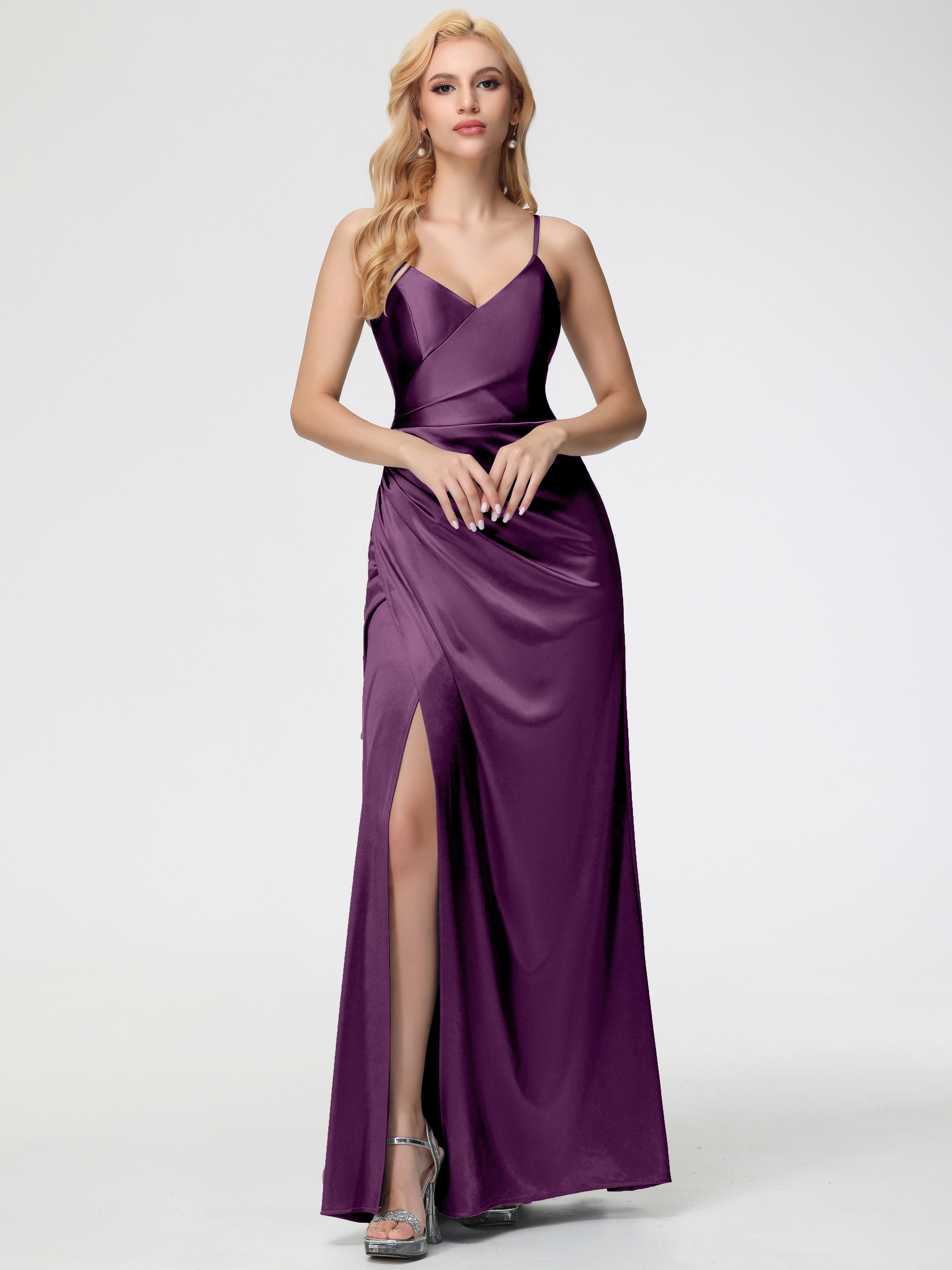 grape evening dress Ball Gown Prom Dresses Grape Simple Cheap Long Prom Dress/Evening Dres   SELINADRESS