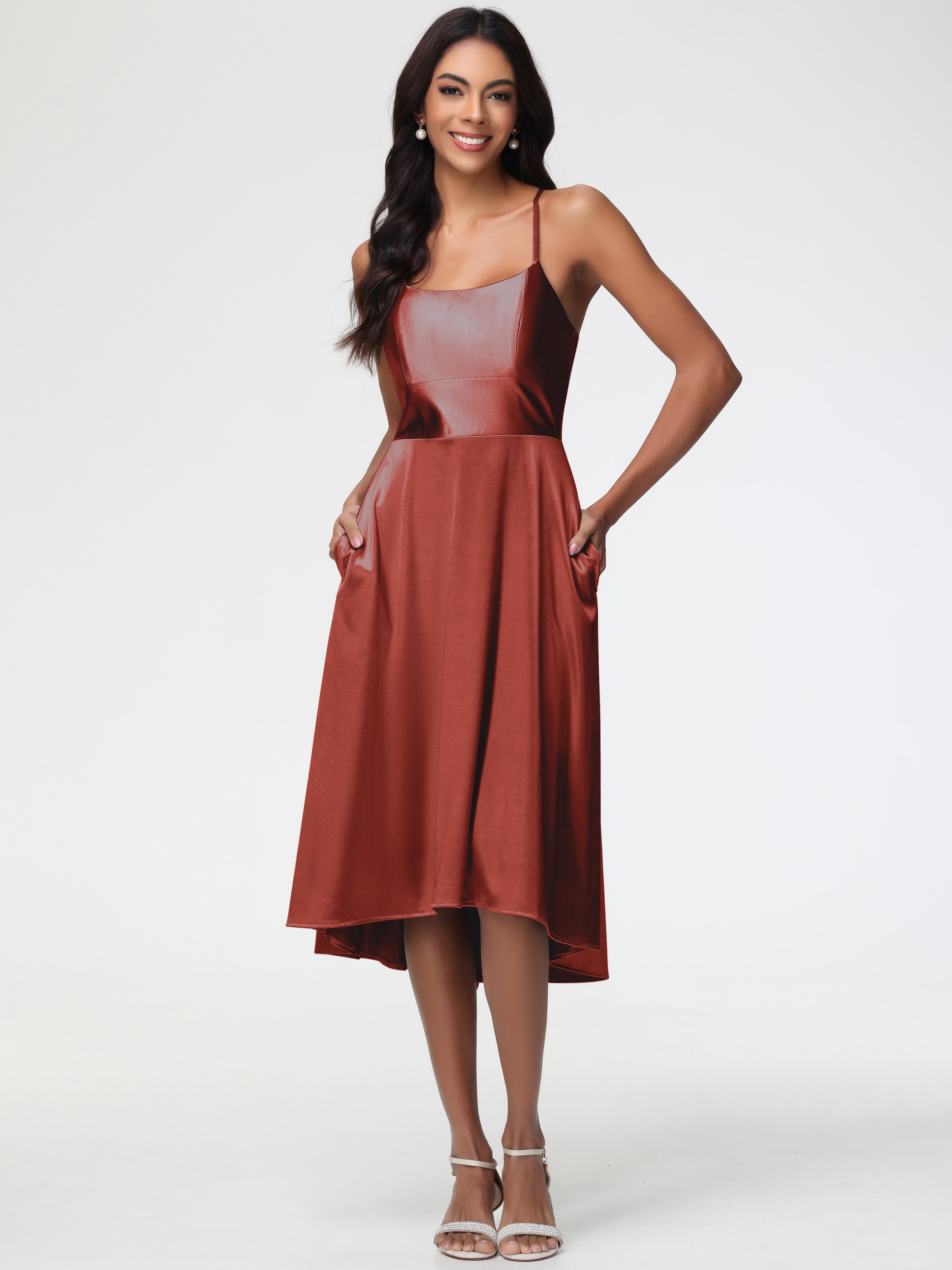 chinese dress ladies Minimalist Short A-Line with Off-The-Shoulder Dress Silver / FR 38 main image 0