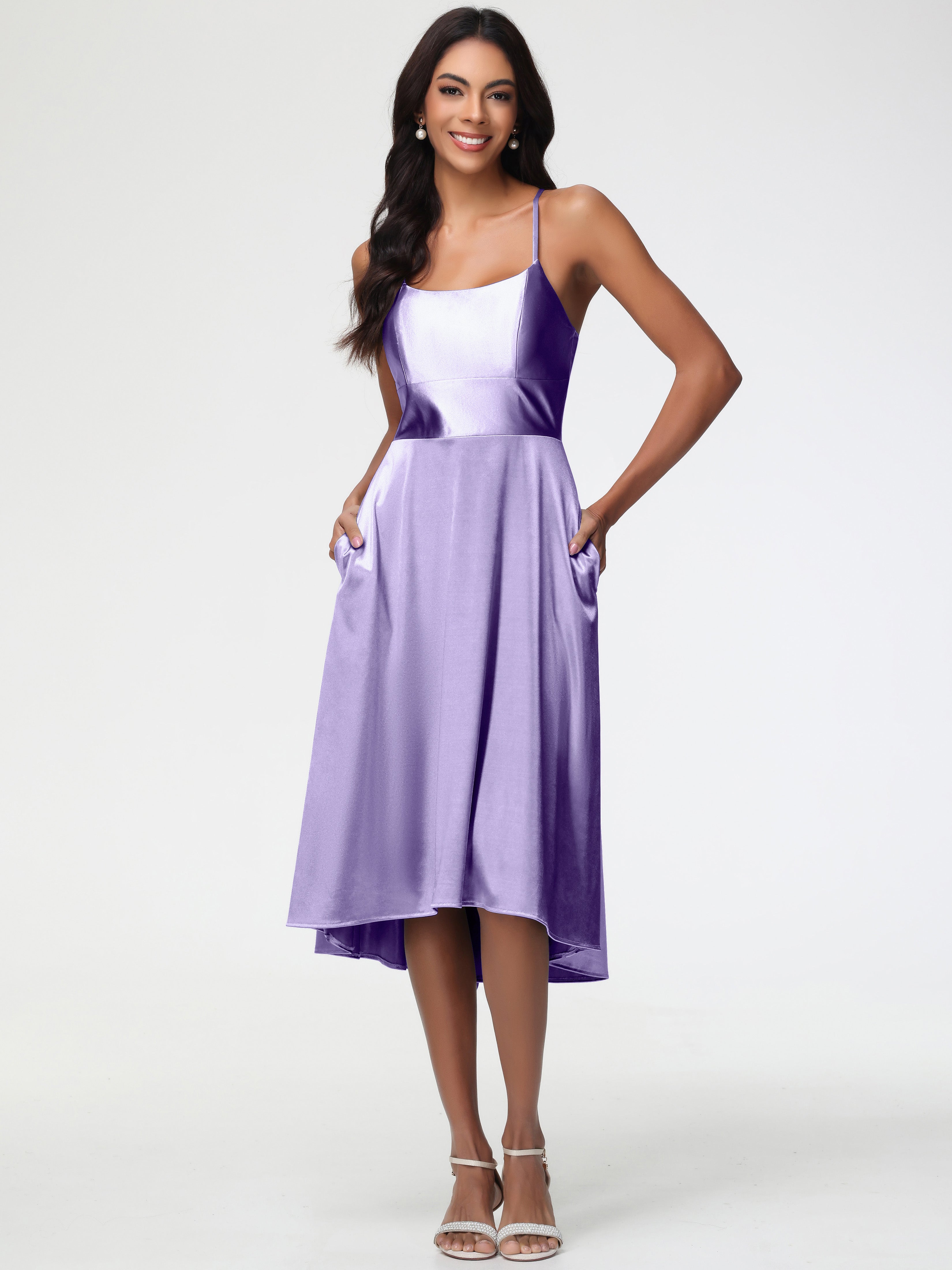 Tahiti Prom Dresses Minimalist A Line Spaghetti Straps Sleeveless Stretch Satin Prom Dress Tahiti Prom Dresses Minimalist A Line Spaghetti Straps Sleeveless Stretch Satin Prom Dress