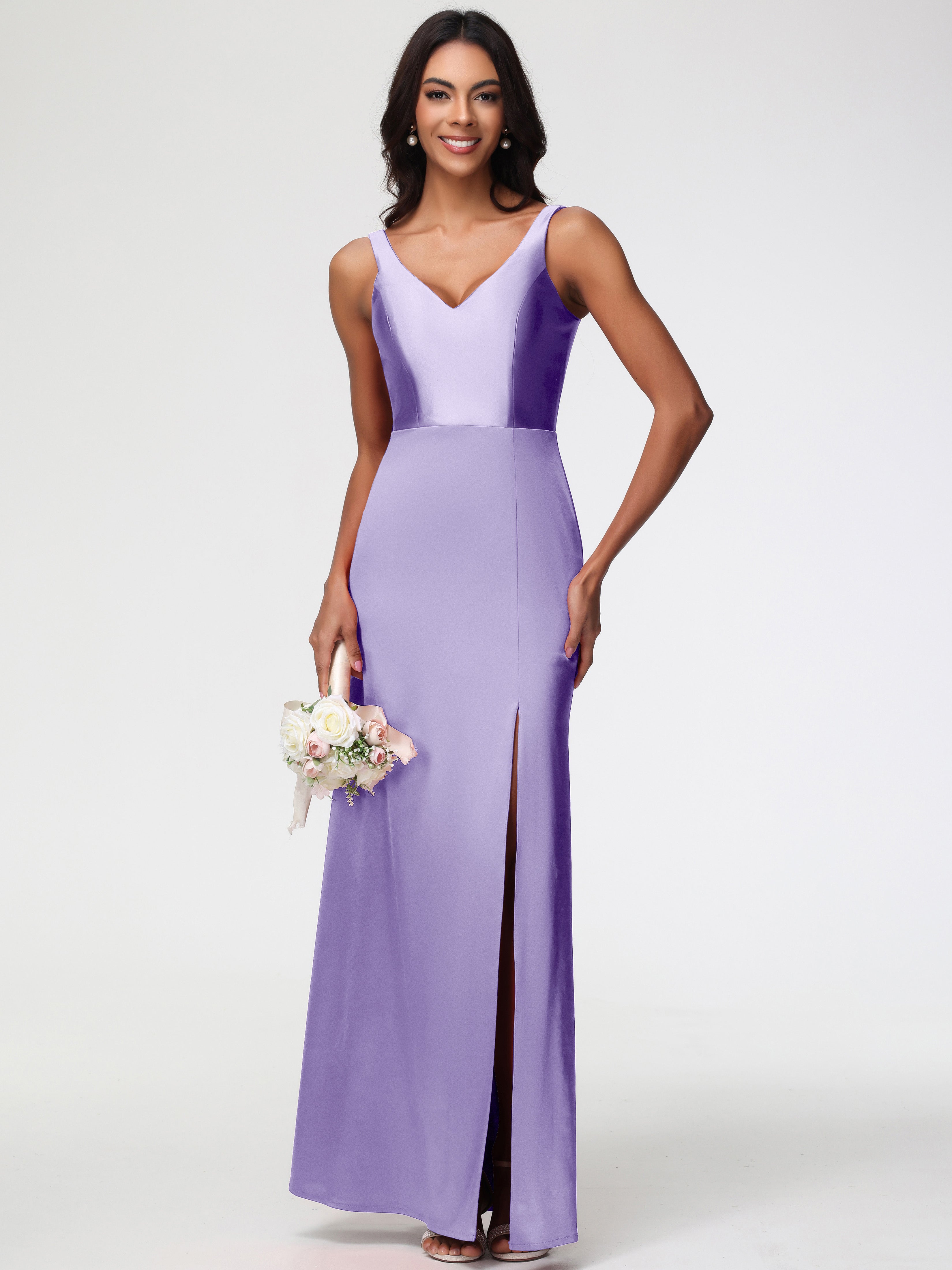 Tahiti Purple Formal Dresses Elegant Sleeveless Sheath/Column V-Neck F Tahiti Purple Formal Dresses Elegant Sleeveless Sheath/Column V-Neck F