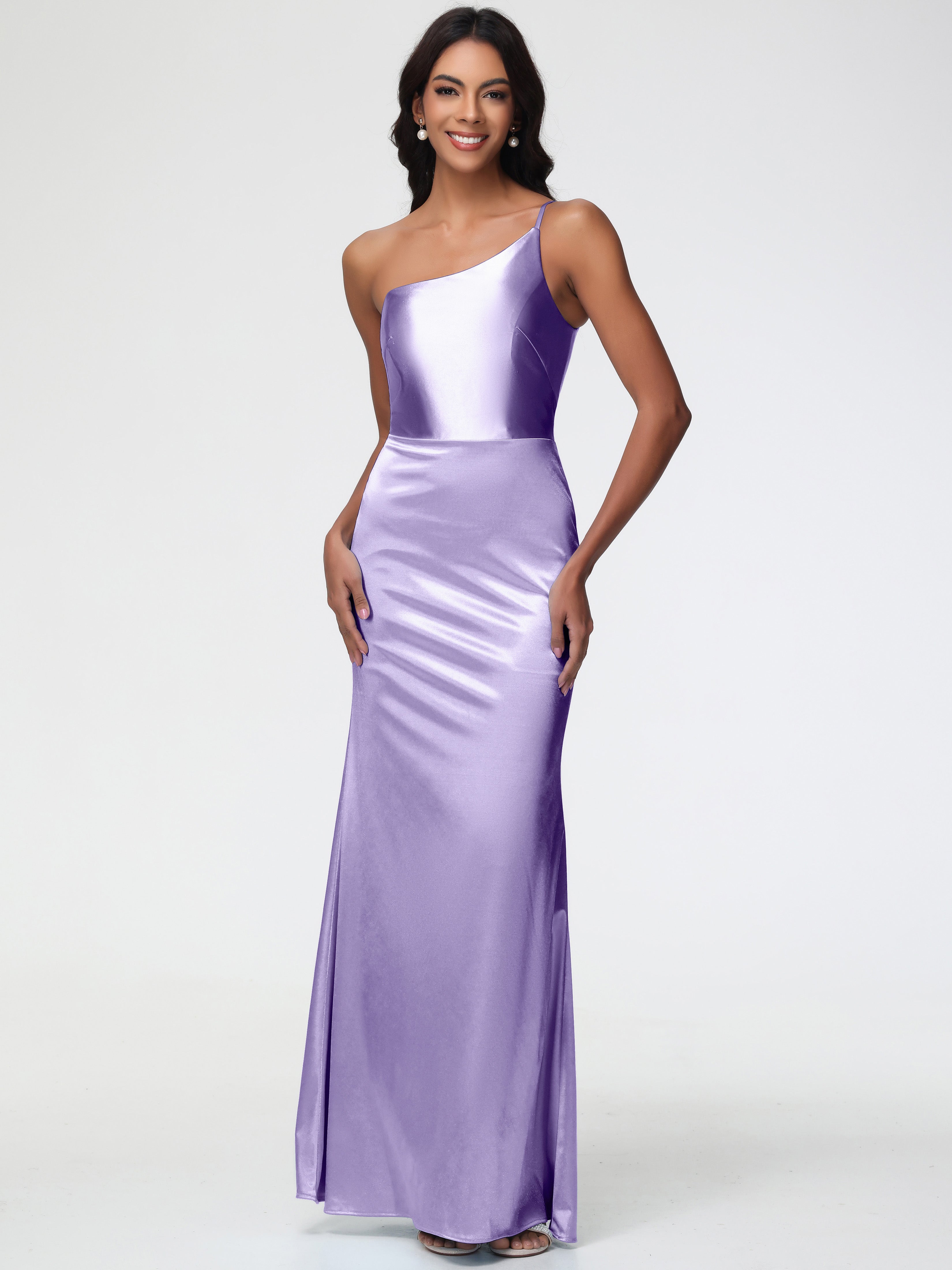 Tahiti Purple Formal Dresses One Shoulder Minimalist Sheath/Column Str Tahiti Purple Formal Dresses One Shoulder Minimalist Sheath/Column Str