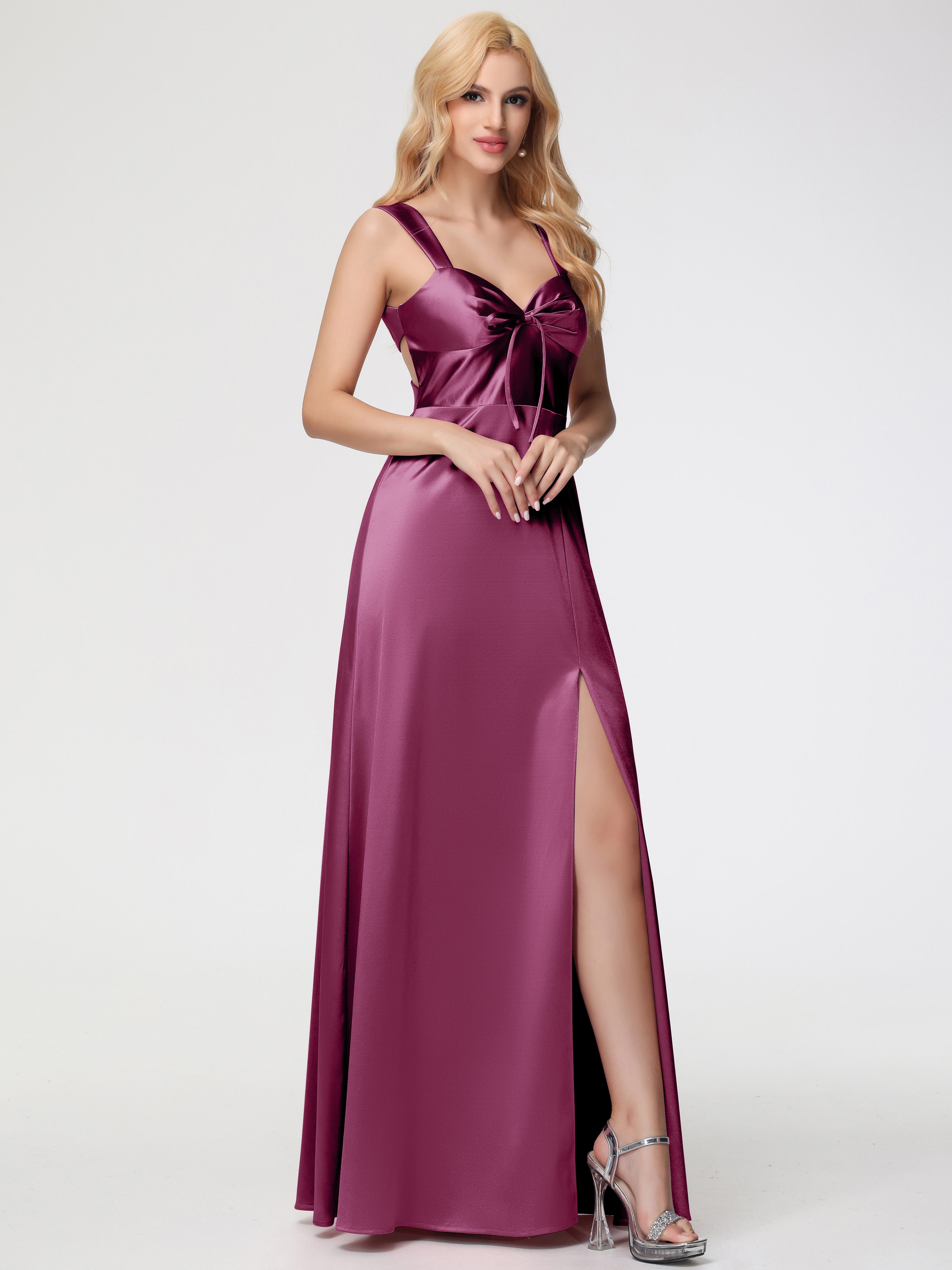 Dusty Sage Satin Formal Dresses Sweetheart Trumpet/Mermaid Straps Pleats Long Stretch Satin Formal Dresses