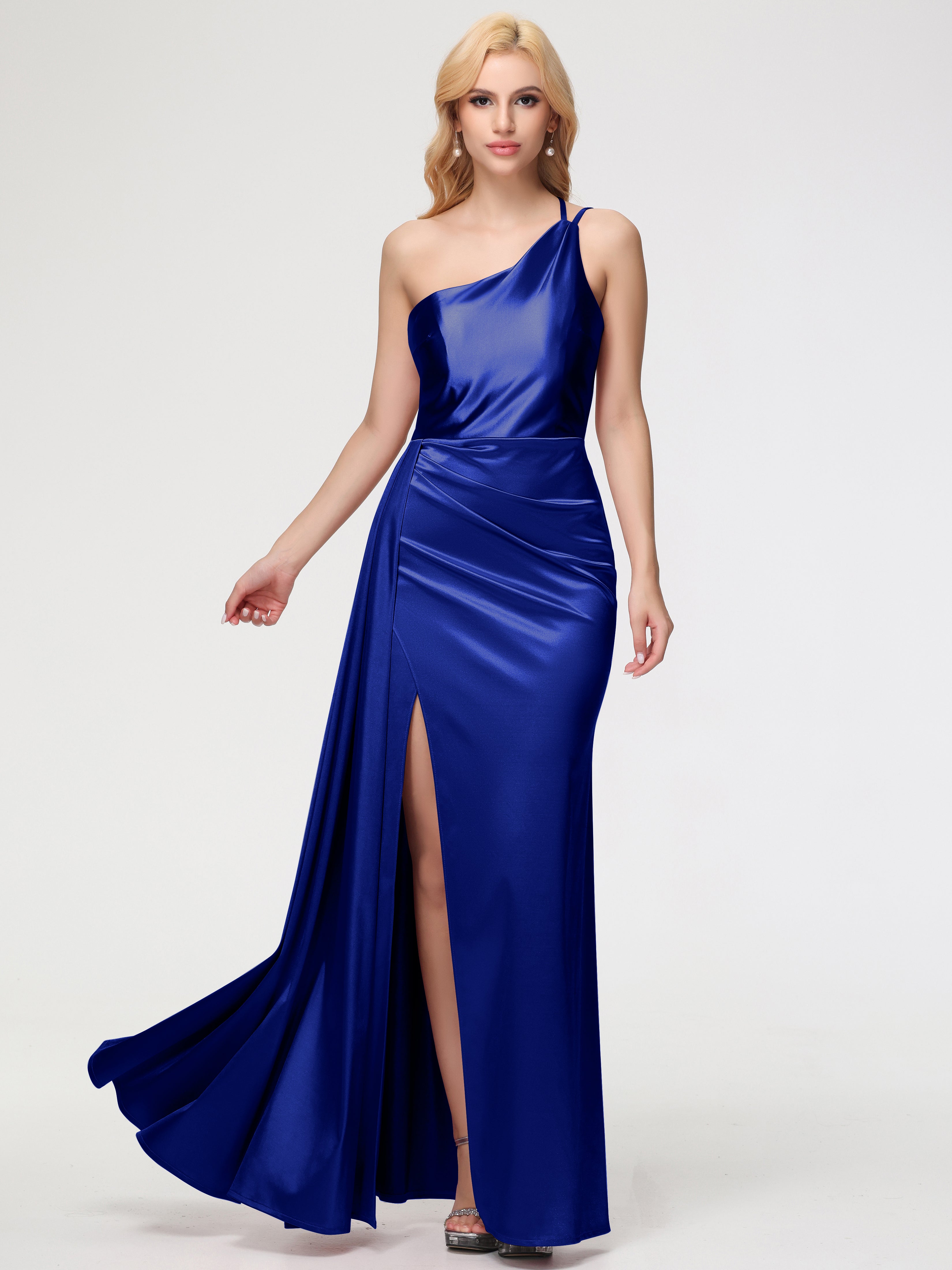Royal Blue One Shoulder Prom Dresses One Shoulder Trumpet/Mermaid Stra Royal Blue One Shoulder Prom Dresses One Shoulder Trumpet/Mermaid Stra