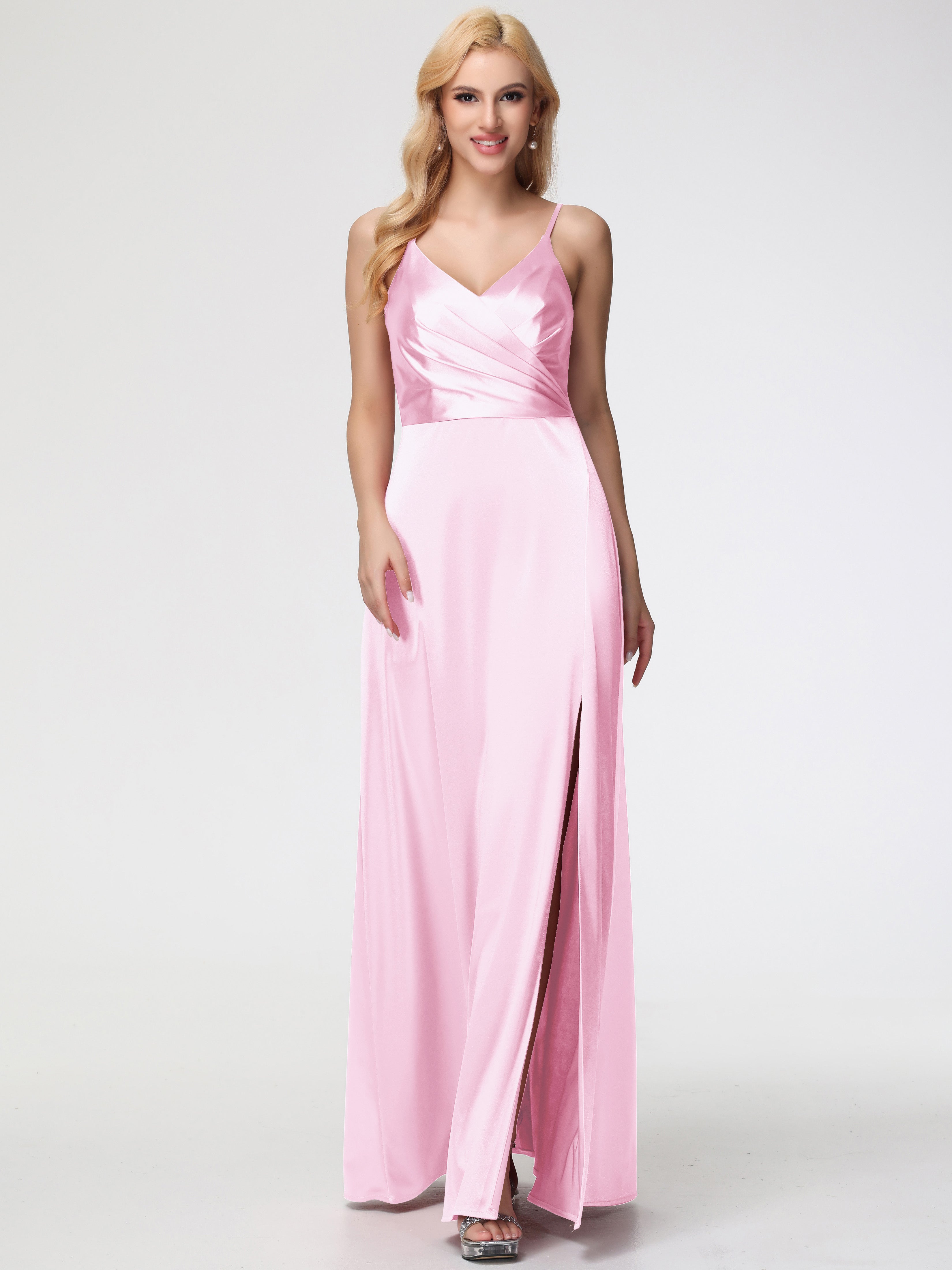 Blush Silk Bridesmaid Dresses Blush Bridesmaid Dresses Spaghetti Straps A-Line V-Neck Pleats Stretch Blush Silk Bridesmaid Dresses Blush Bridesmaid Dresses Spaghetti Straps A-Line V-Neck Pleats Stretch