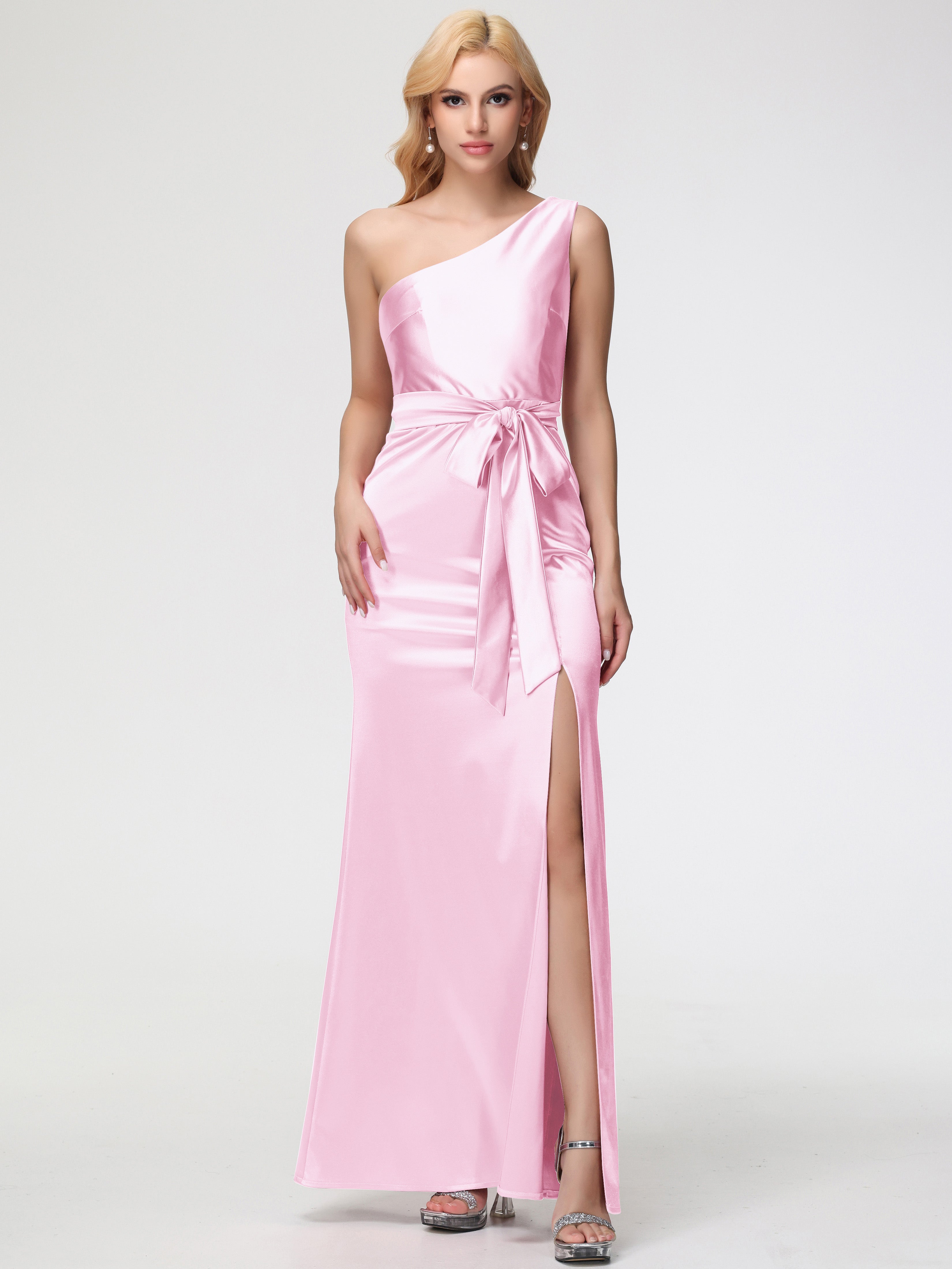 blush pink mermaid bridesmaid dresses Blush Pink Mermaid Bridesmaid Dress With Off Shoulder... From Youmaiwedding, Rs.8,357.41