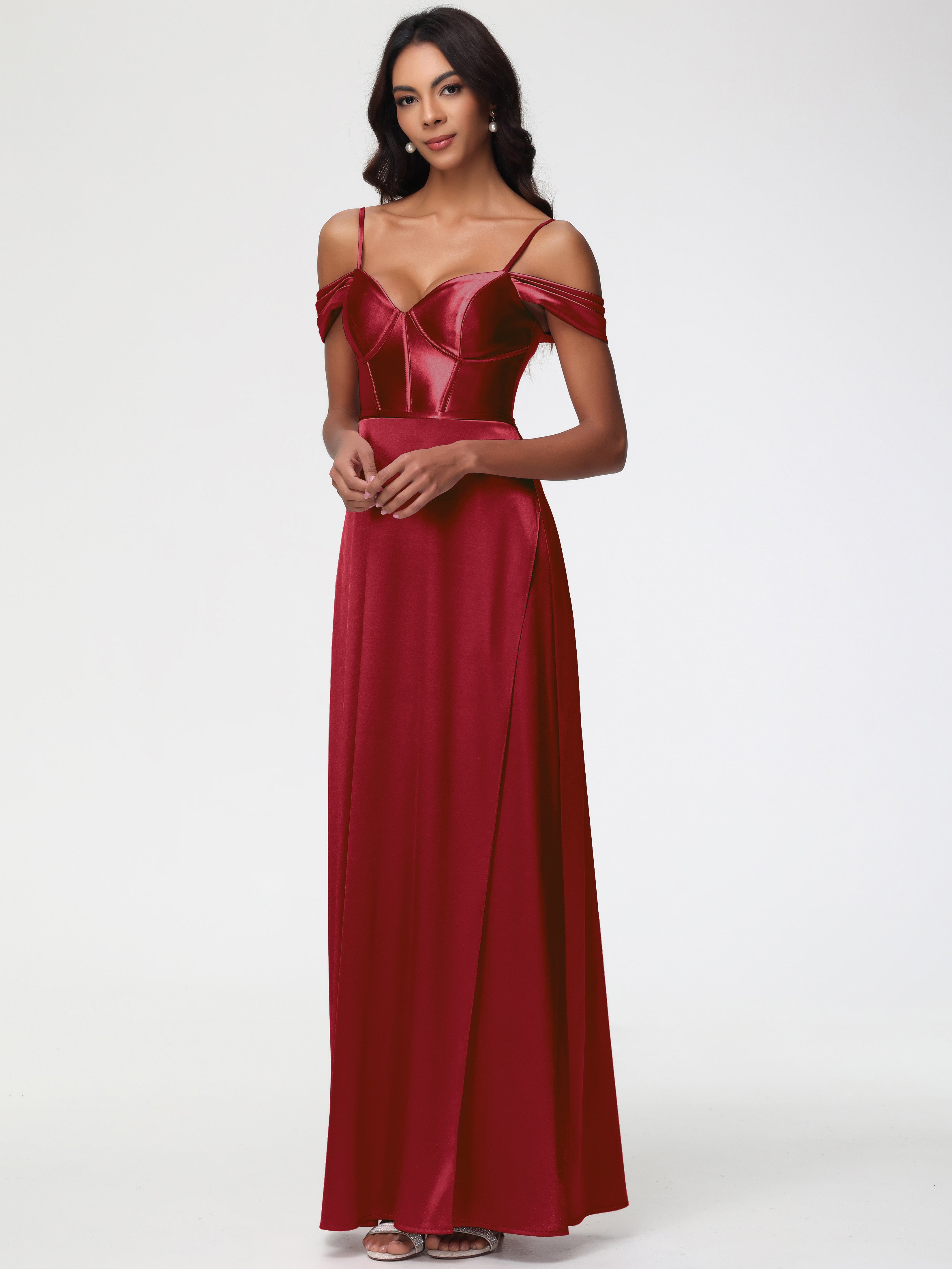 Burgundy Bridesmaid Dresses Off The Shoulder Sweetheart Spaghetti Stra Burgundy Bridesmaid Dresses Off The Shoulder Sweetheart Spaghetti Stra