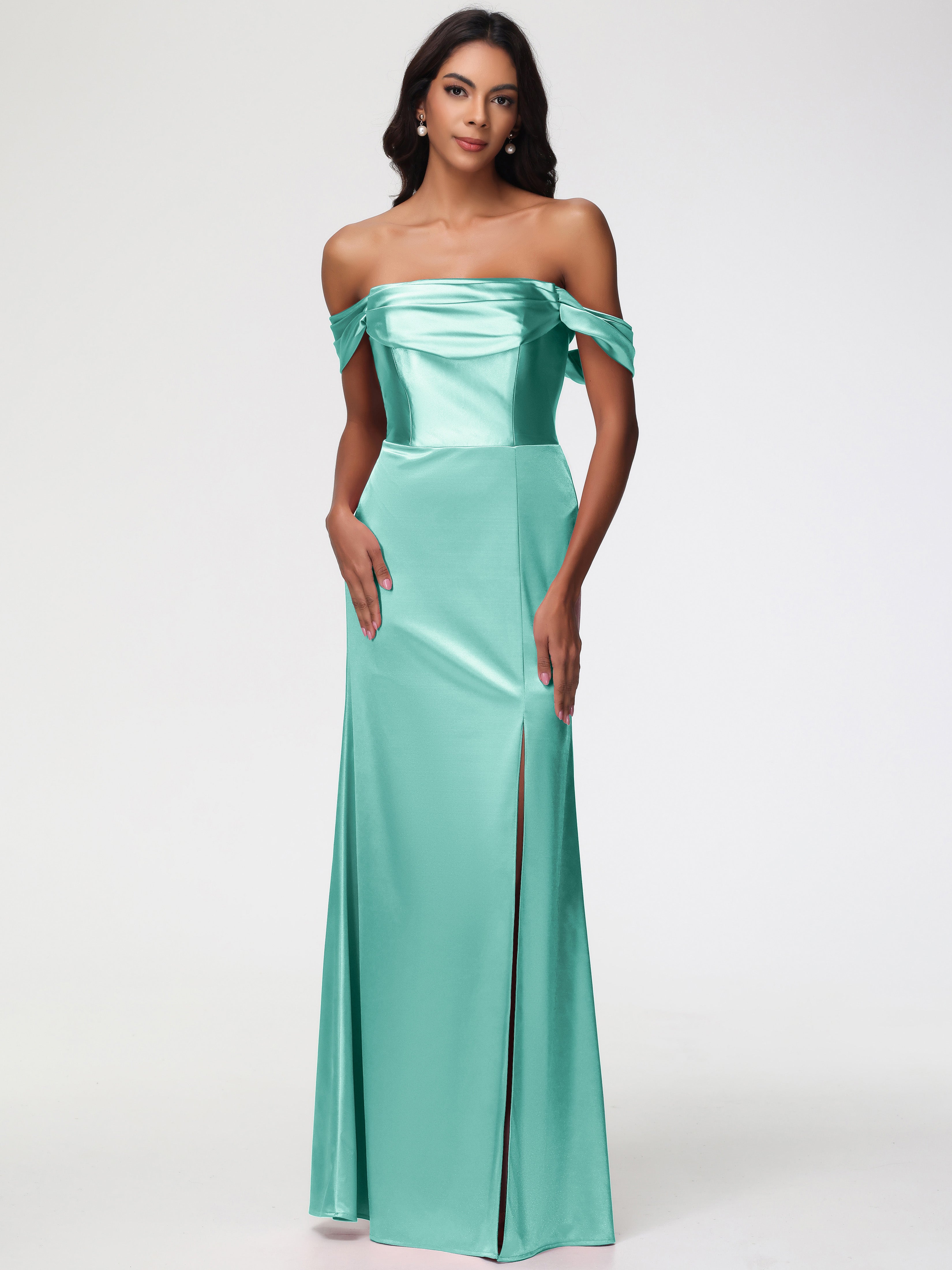 Maxi Dress Mint Green Off The Shoulder Bridesmaid Dress Charming Sheath Off The Shoulder Mint Silk Maxi Dress Mint Green Off The Shoulder Bridesmaid Dress Charming Sheath Off The Shoulder Mint Silk