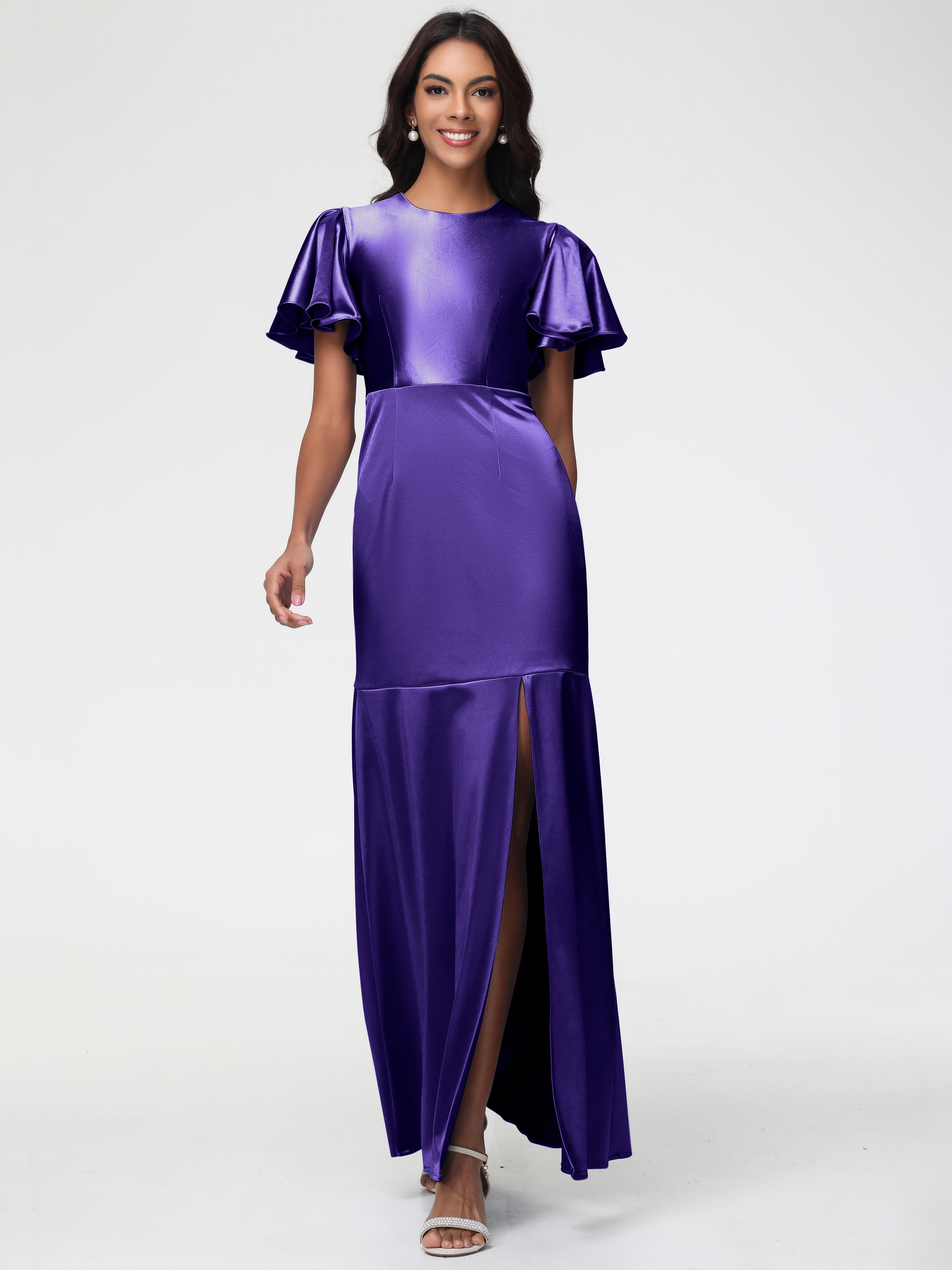 Formal Dresses Regency Purple Short Sleeves Trumpet/Mermaid Zipper Spl Formal Dresses Regency Purple Short Sleeves Trumpet/Mermaid Zipper Spl