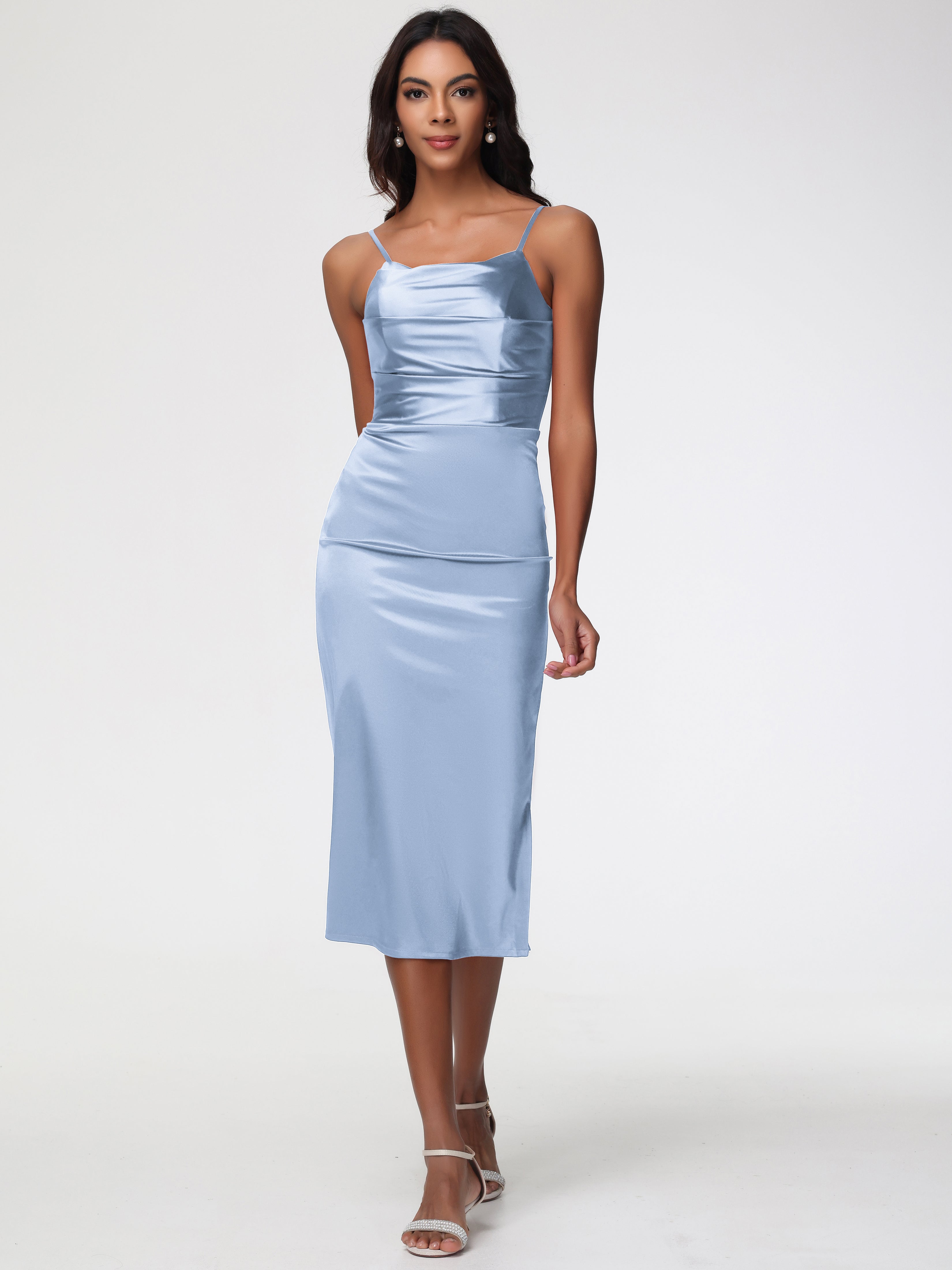 2 piece plus size formal dresses Stolen Stores SWAN MAXI SLIP LACE DRESS IN DUSTY BLUE