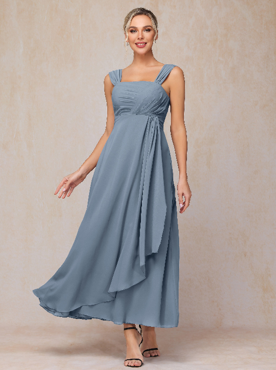 2 Pieces Ankle Length Chiffon Mother Of The Groom Dress