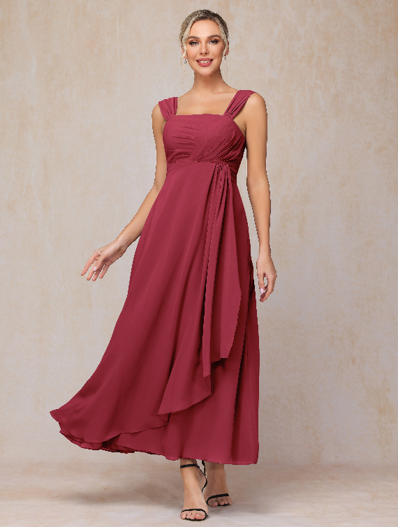 2 Pieces Ankle Length Chiffon Mother Of The Groom Dress
