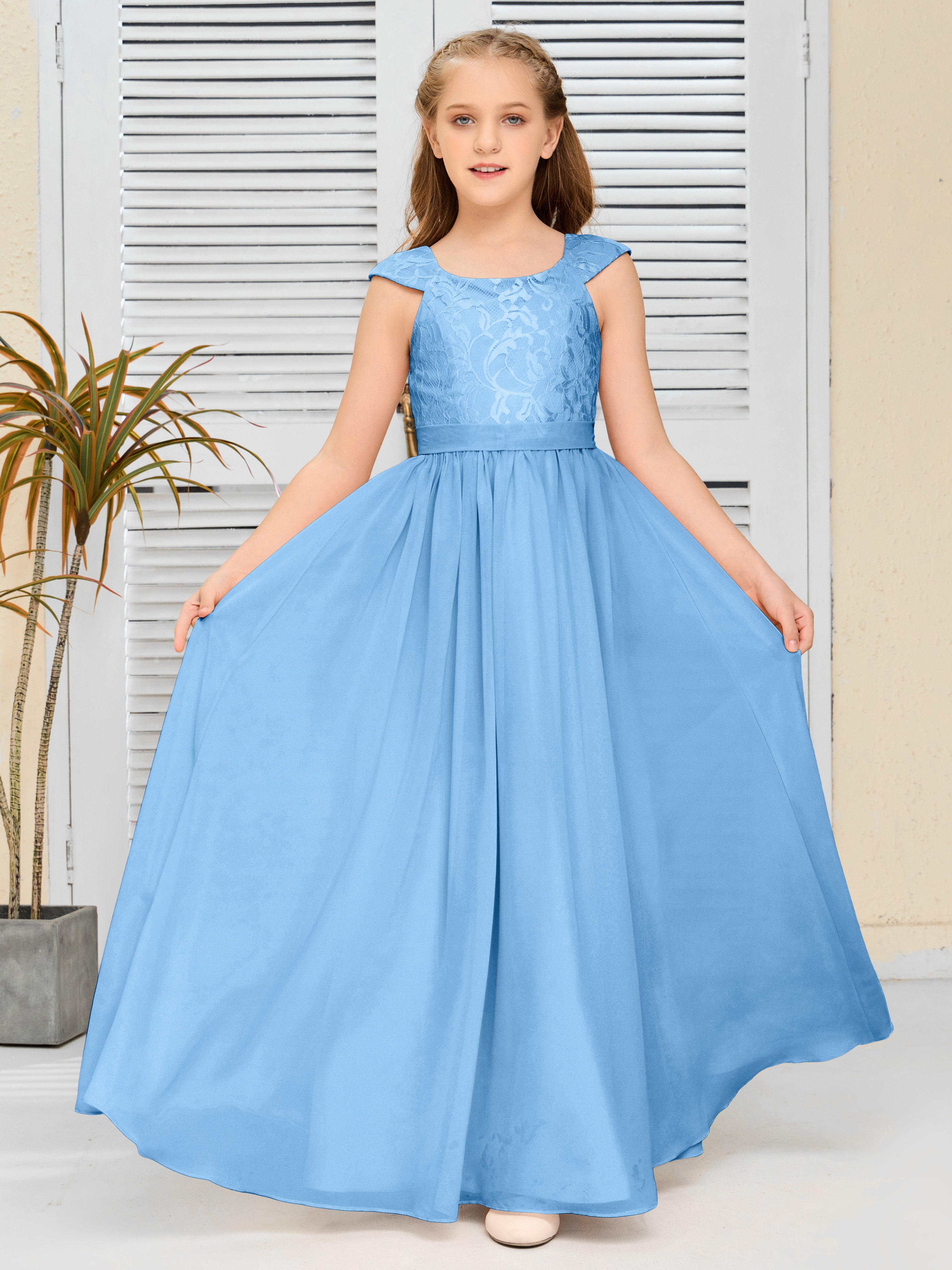 A Line Chiffon Lace Junior Bridesmaid Dress A Line Chiffon Lace Junior Bridesmaid Dress