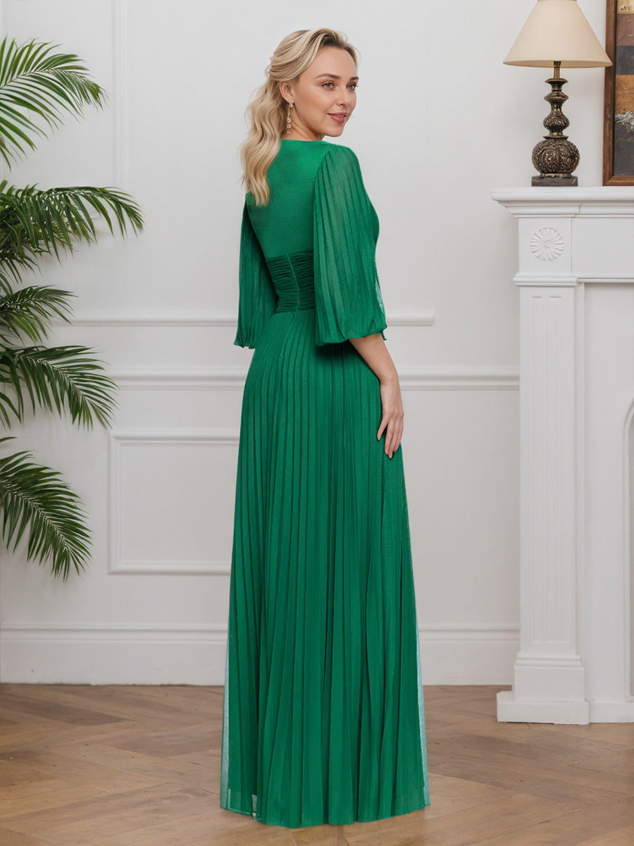 Cicinia Green Mother Of The Bride Dress Long Chiffon V-neck A-line Evening Dresses