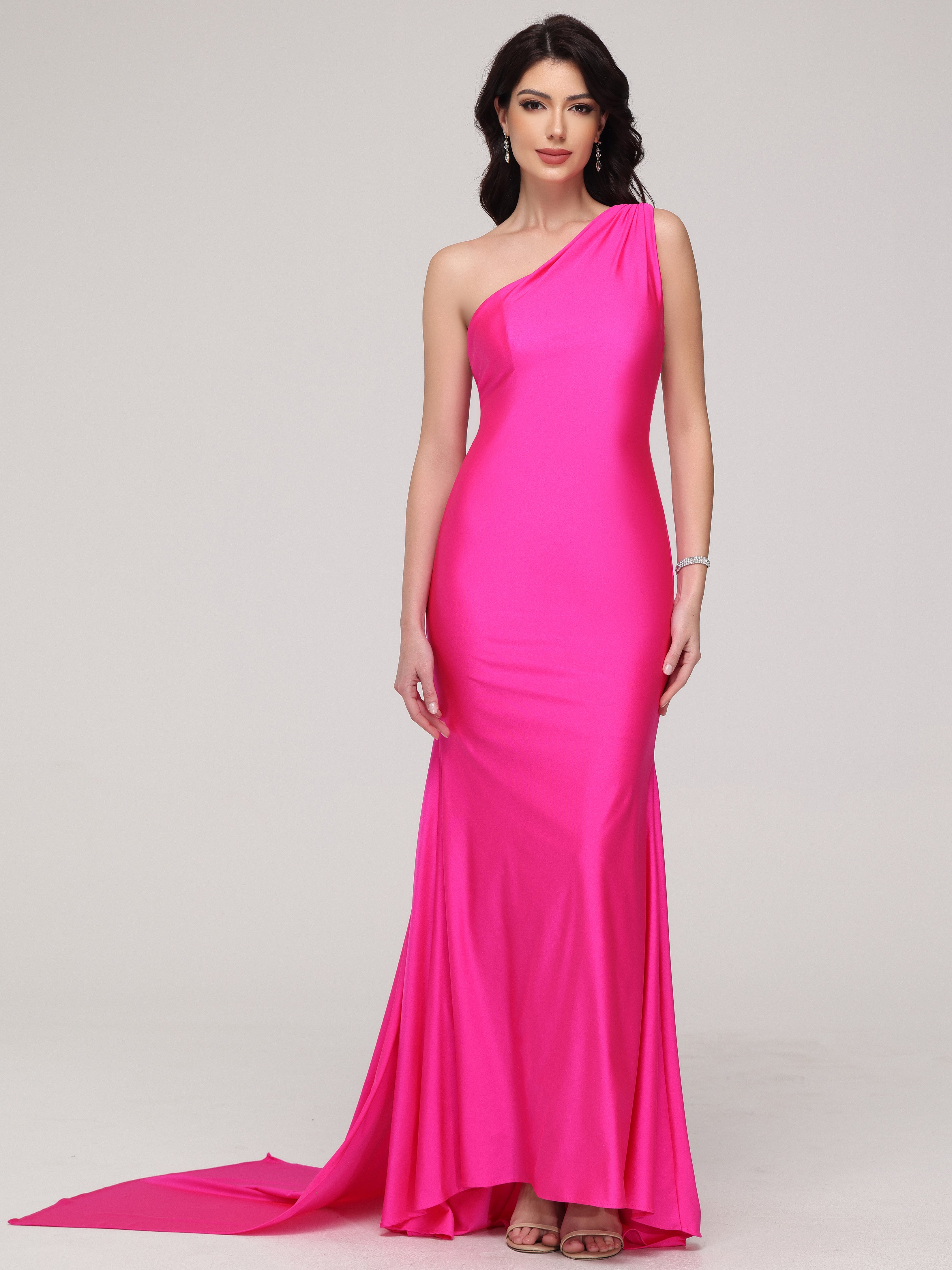 Elegant One Shoulder Open Back Mermaid Prom Dress Elegant One Shoulder Open Back Mermaid Prom Dress
