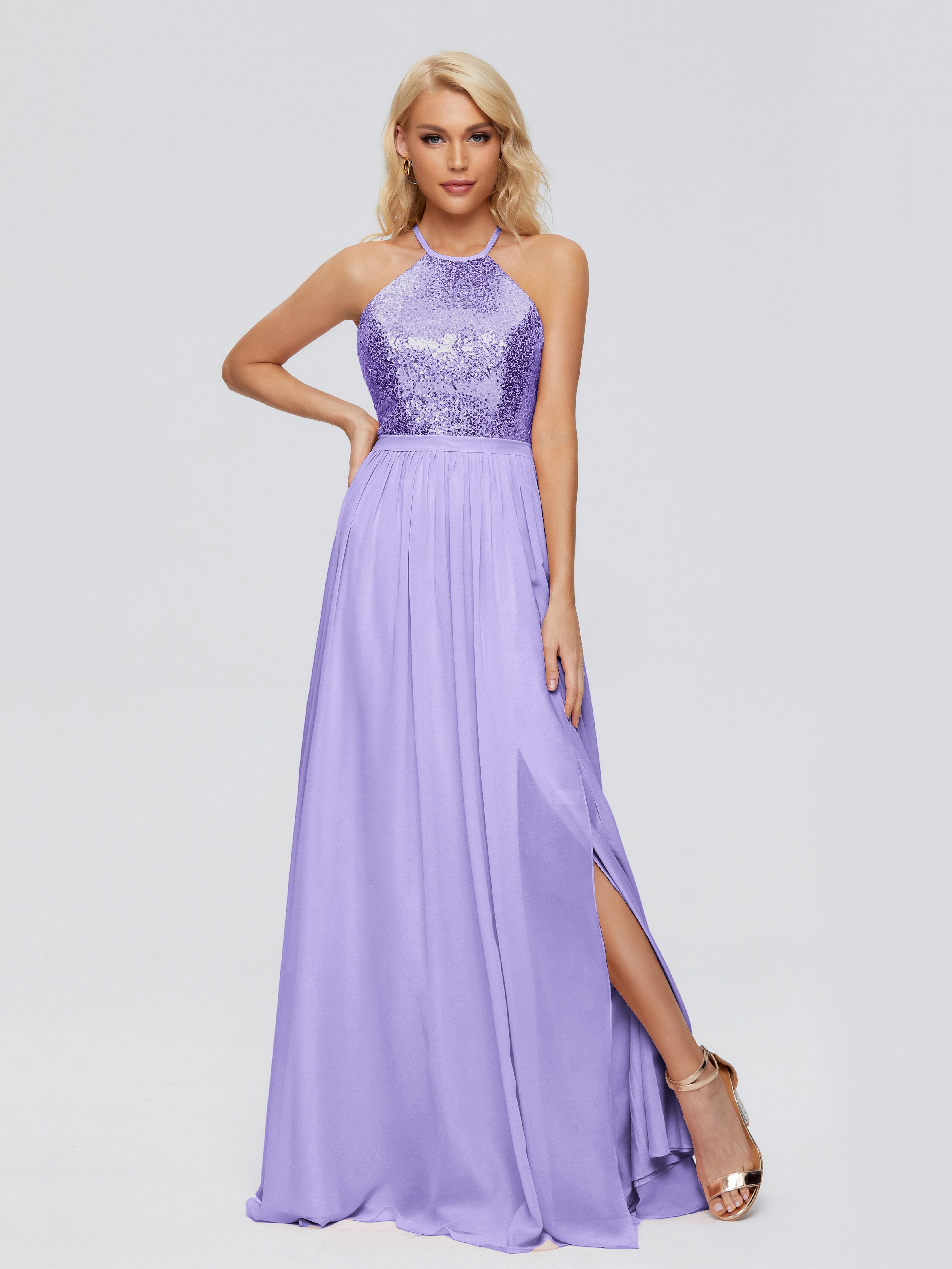 Jasmine Halter Sequins Bridesmaid Dress Jasmine Halter Sequins Bridesmaid Dress