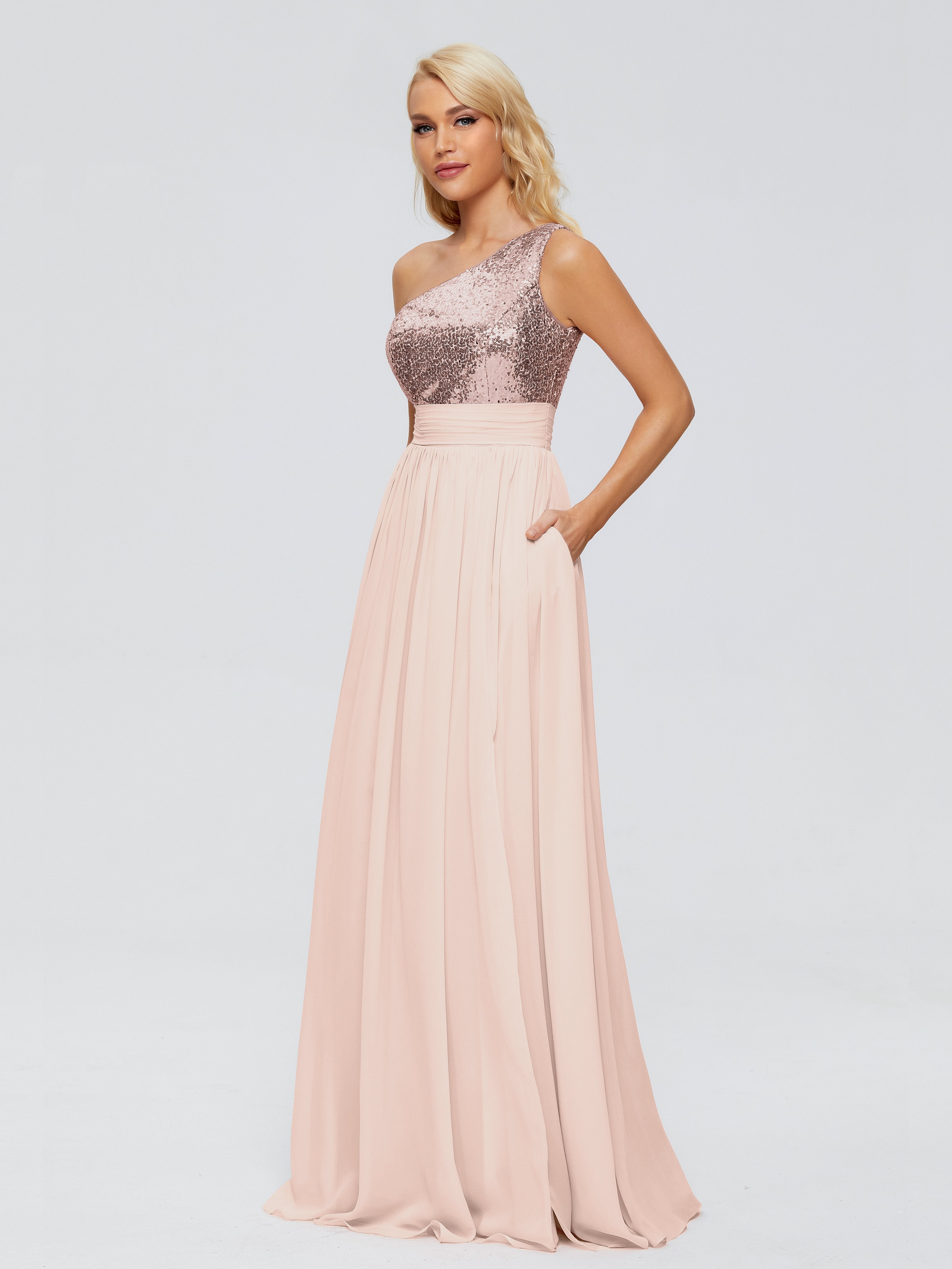 Margaret One-Shoulder Sequins Bridesmaid Dress Margaret One-Shoulder Sequins Bridesmaid Dress