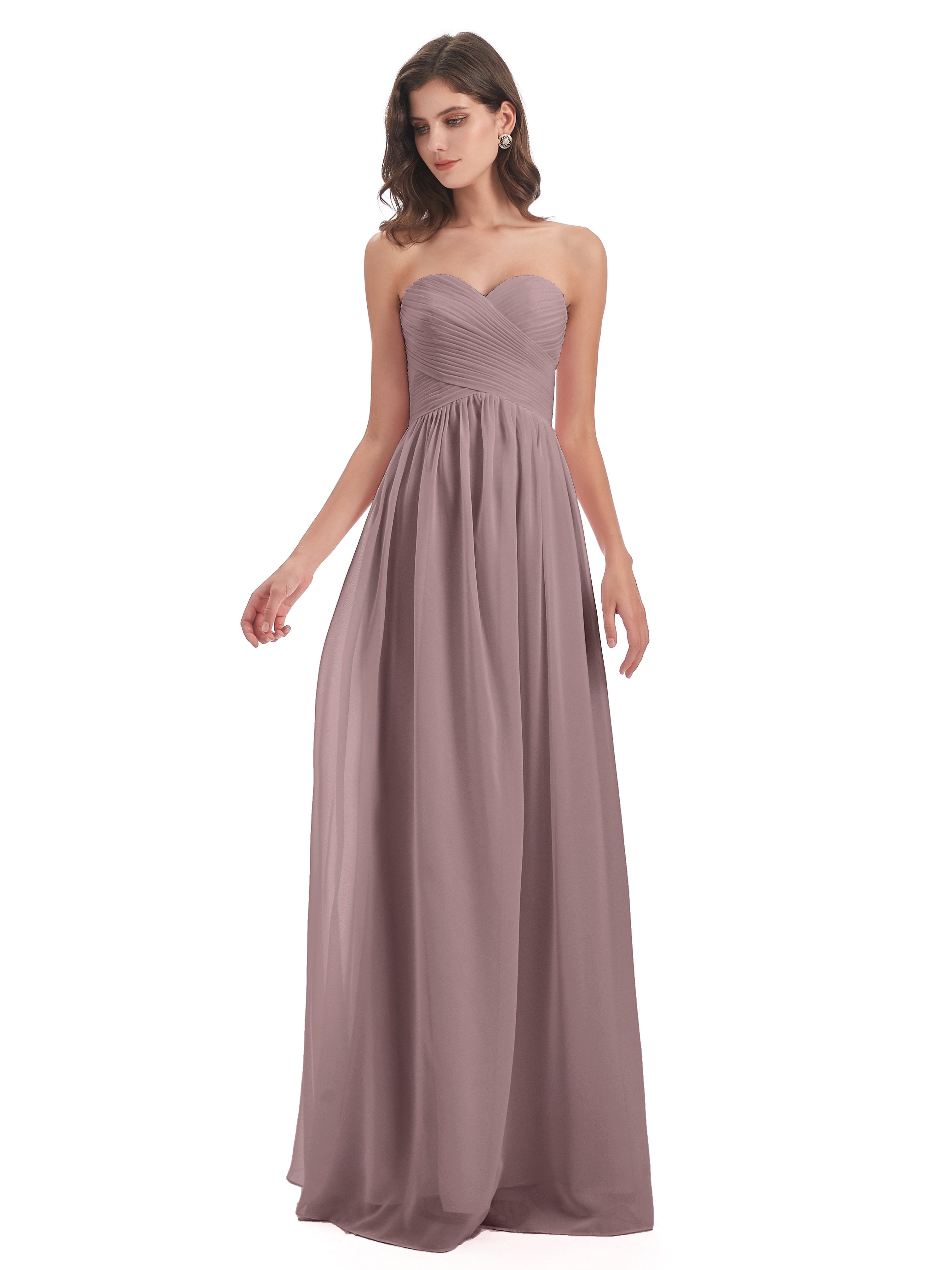 Sunny Floor Length Sweetheart Chiffon Bridesmaid Dresses
