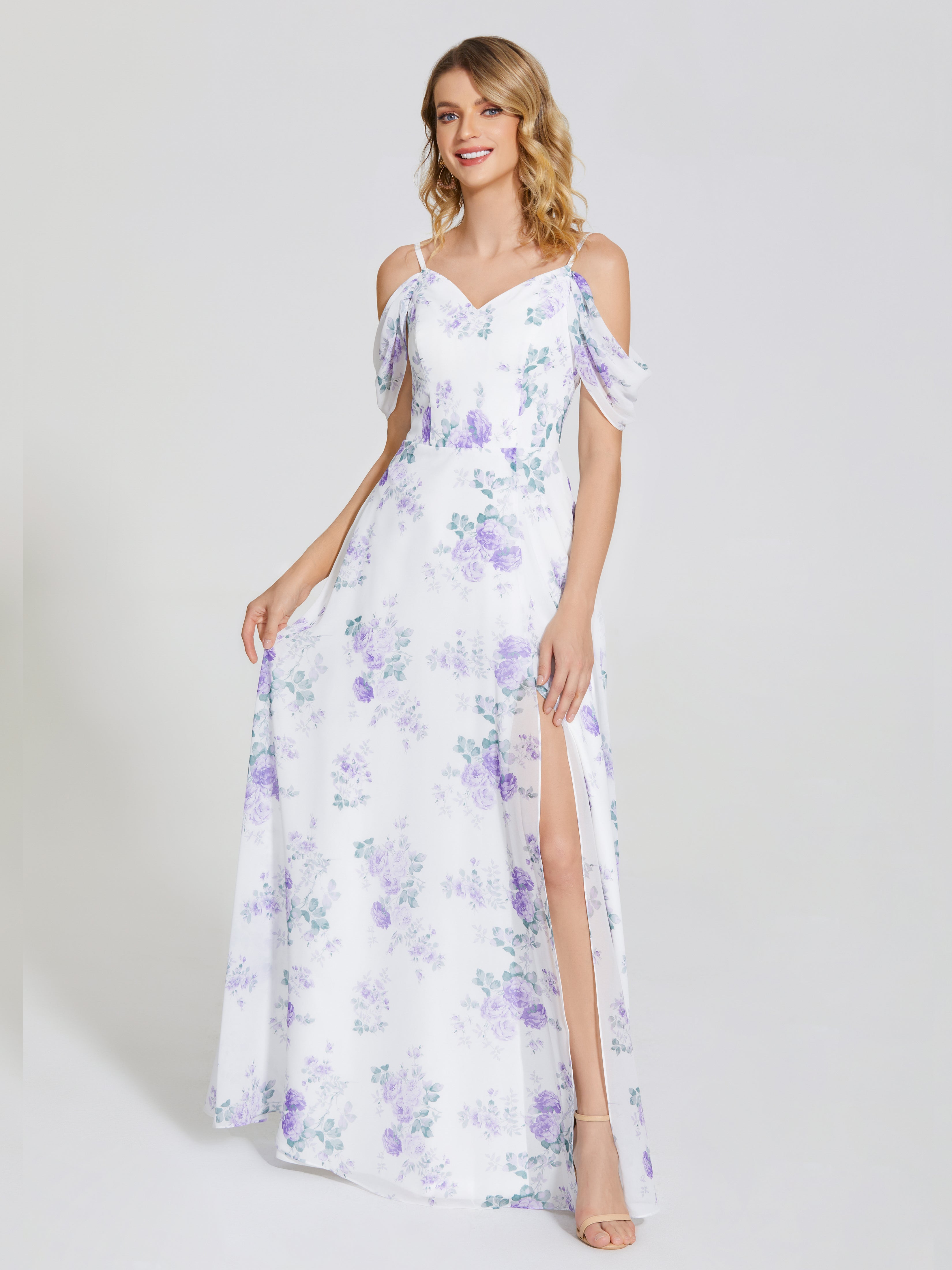 Izabella Off-Shoulder Floral Print Bridesmaid Dress Izabella Off-Shoulder Floral Print Bridesmaid Dress