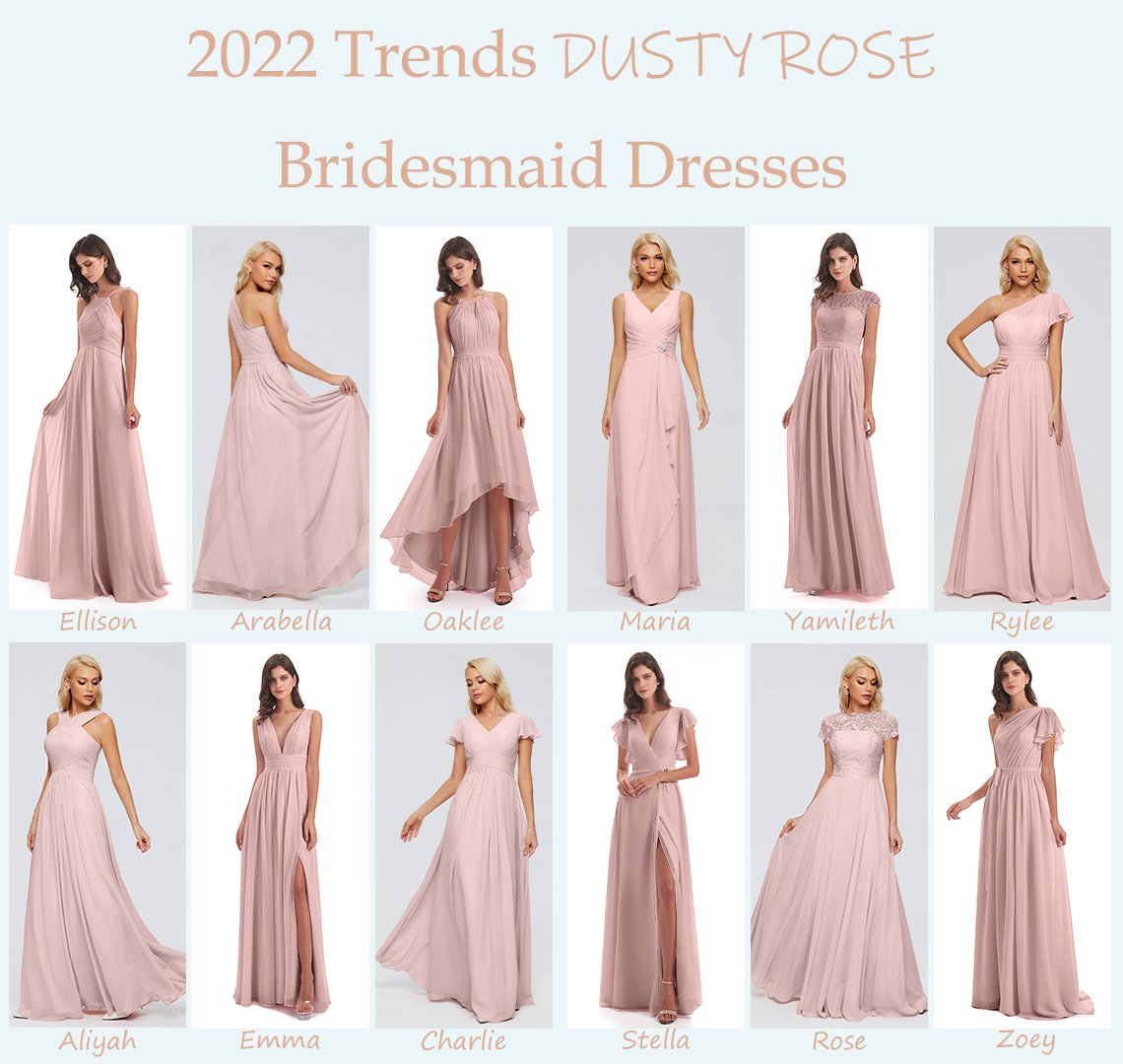 2025 Popular Dusty Rose Bridesmaid Dresses | Cicinia 2025 Popular Dusty Rose Bridesmaid Dresses | Cicinia