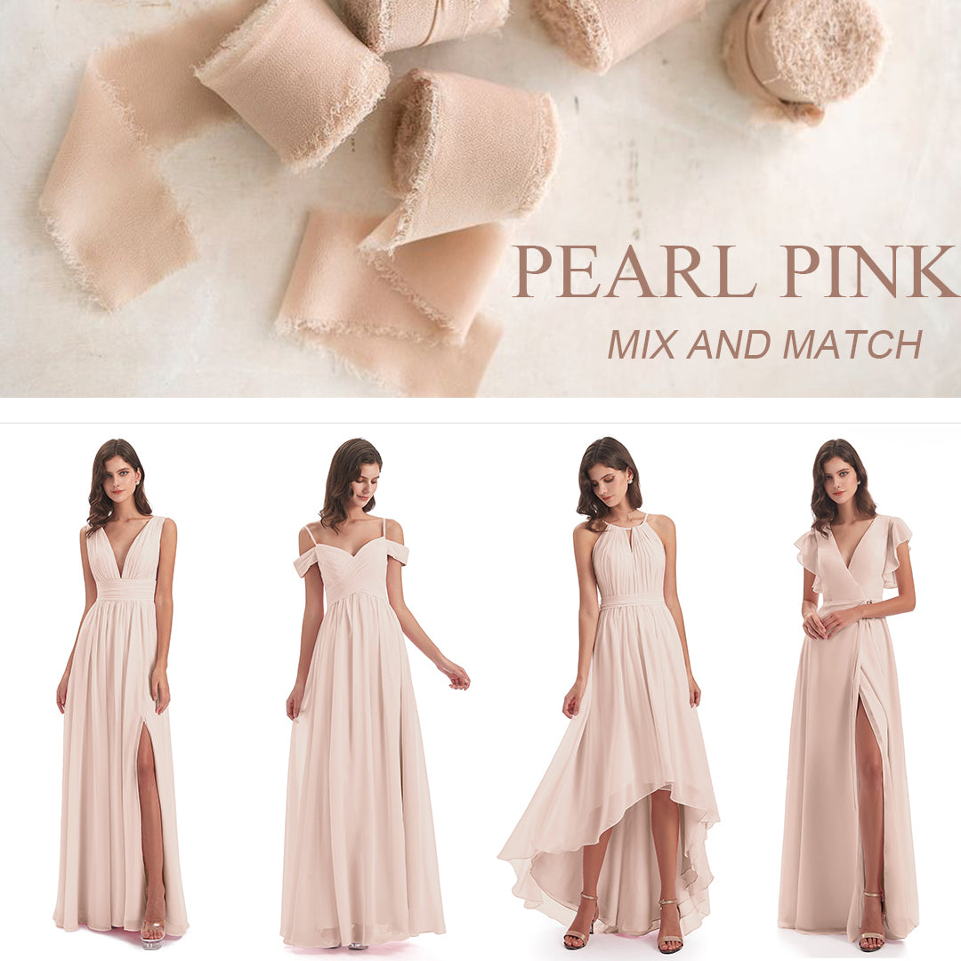 Pearl Pink Bridesmaid Dresses