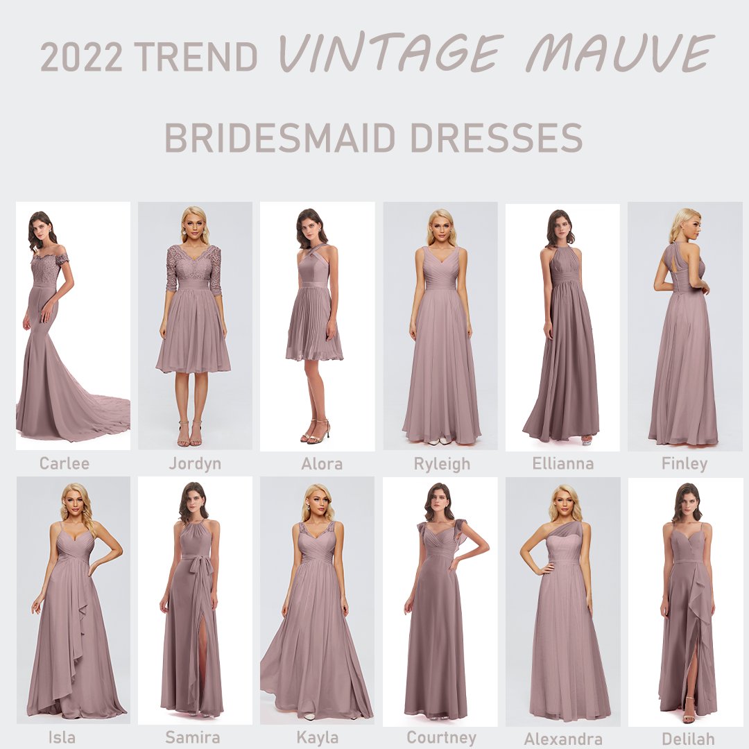 2022 Trending Vintage Mauve Bridesmaid Dresses | Cicinia 2022 Trending Vintage Mauve Bridesmaid Dresses | Cicinia
