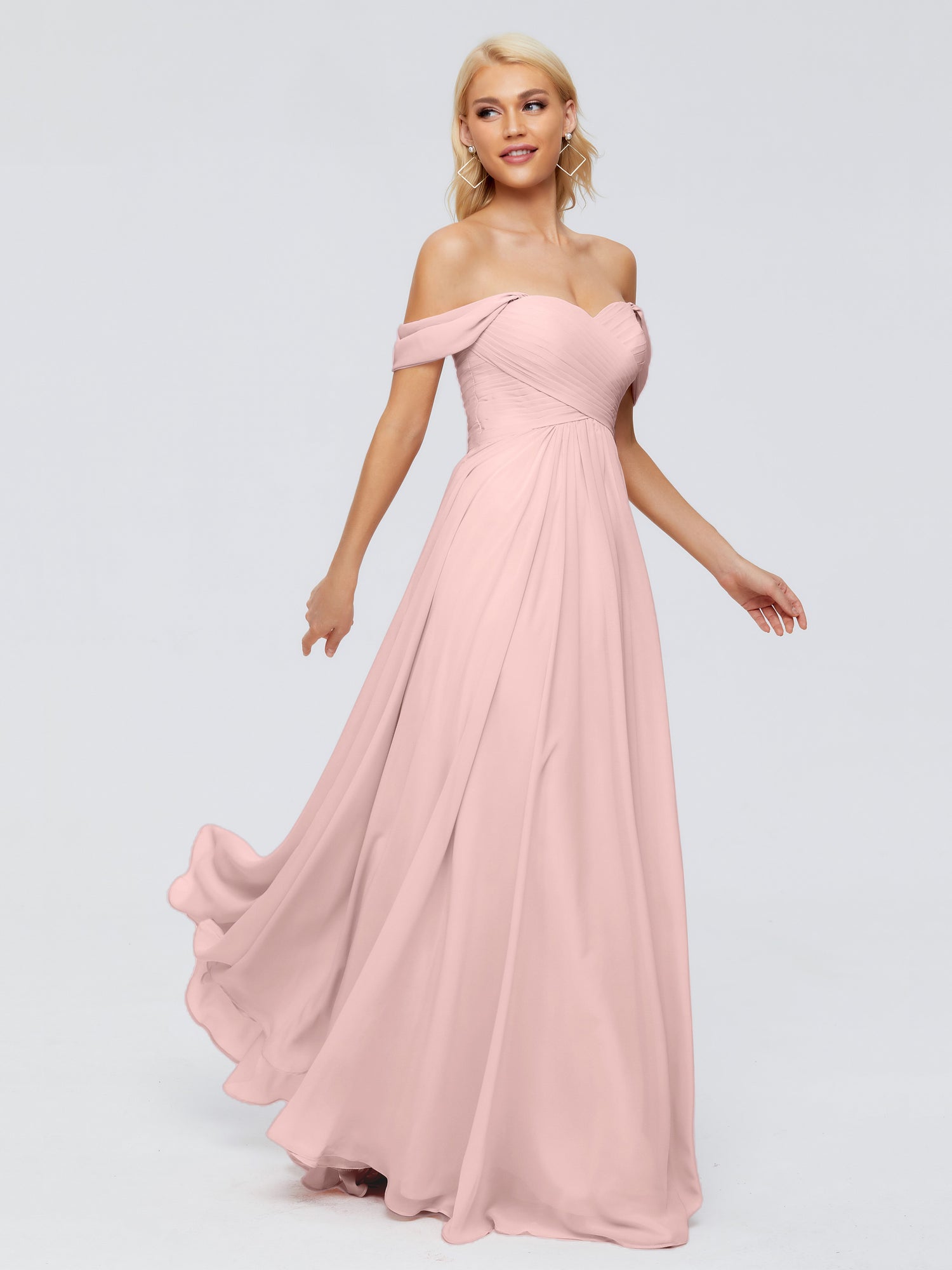 Off The Shoulder Bridesmaid Dressed