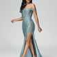 Off Shoulder Mermaid Sequins Prom Dress With Slit