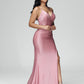 Spaghetti Straps Sleeveless Sweep Train Prom Dress