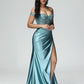 Off The Shoulder Strapless Prom Dress With Slit
