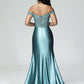 Off The Shoulder Strapless Prom Dress With Slit