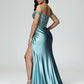 Off The Shoulder Strapless Prom Dress With Slit