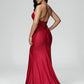 Spaghetti Straps V Neck Mermaid Backless Prom Dress