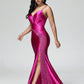 Spaghetti Straps Lace Up Mermaid Prom Dress With Slit