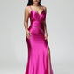 Spaghetti Straps Lace Up Mermaid Prom Dress With Slit