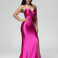 Spaghetti Straps Lace Up Mermaid Prom Dress With Slit