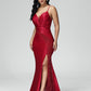 V Neck Spaghetti Straps Mermaid Prom Dress