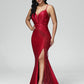 V Neck Spaghetti Straps Mermaid Prom Dress