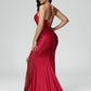 V Neck Spaghetti Straps Mermaid Prom Dress