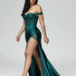 Off The Shoulder Sleeveless Prom Dress With Slit