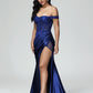 Off The Shoulder Mermaid Prom Dress With Slit