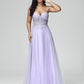 Strapless A Line Lace Appliques Tulle Prom Dress