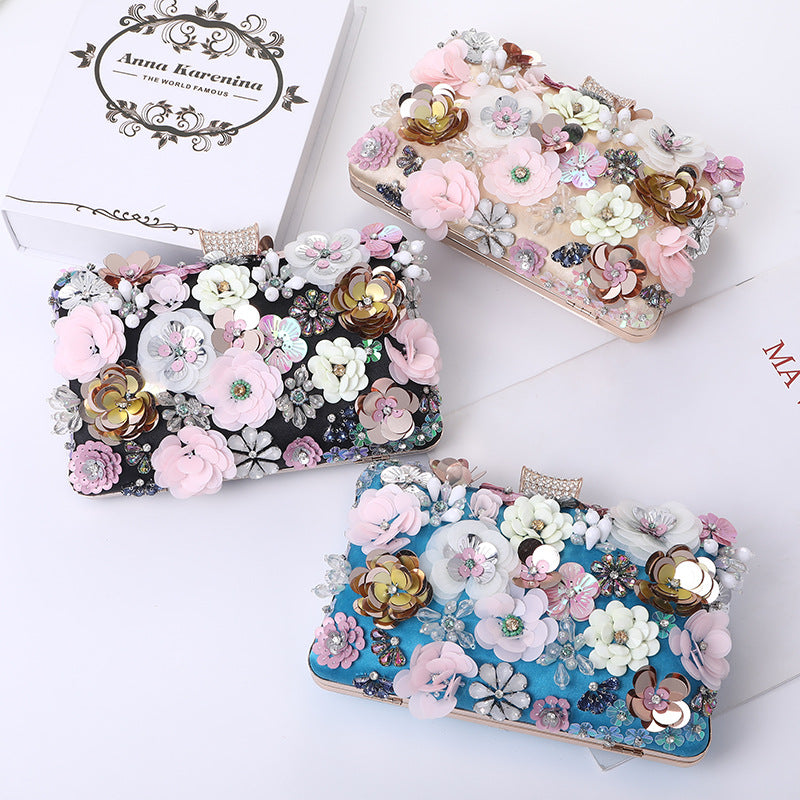 Floral Sequins Evening Bag