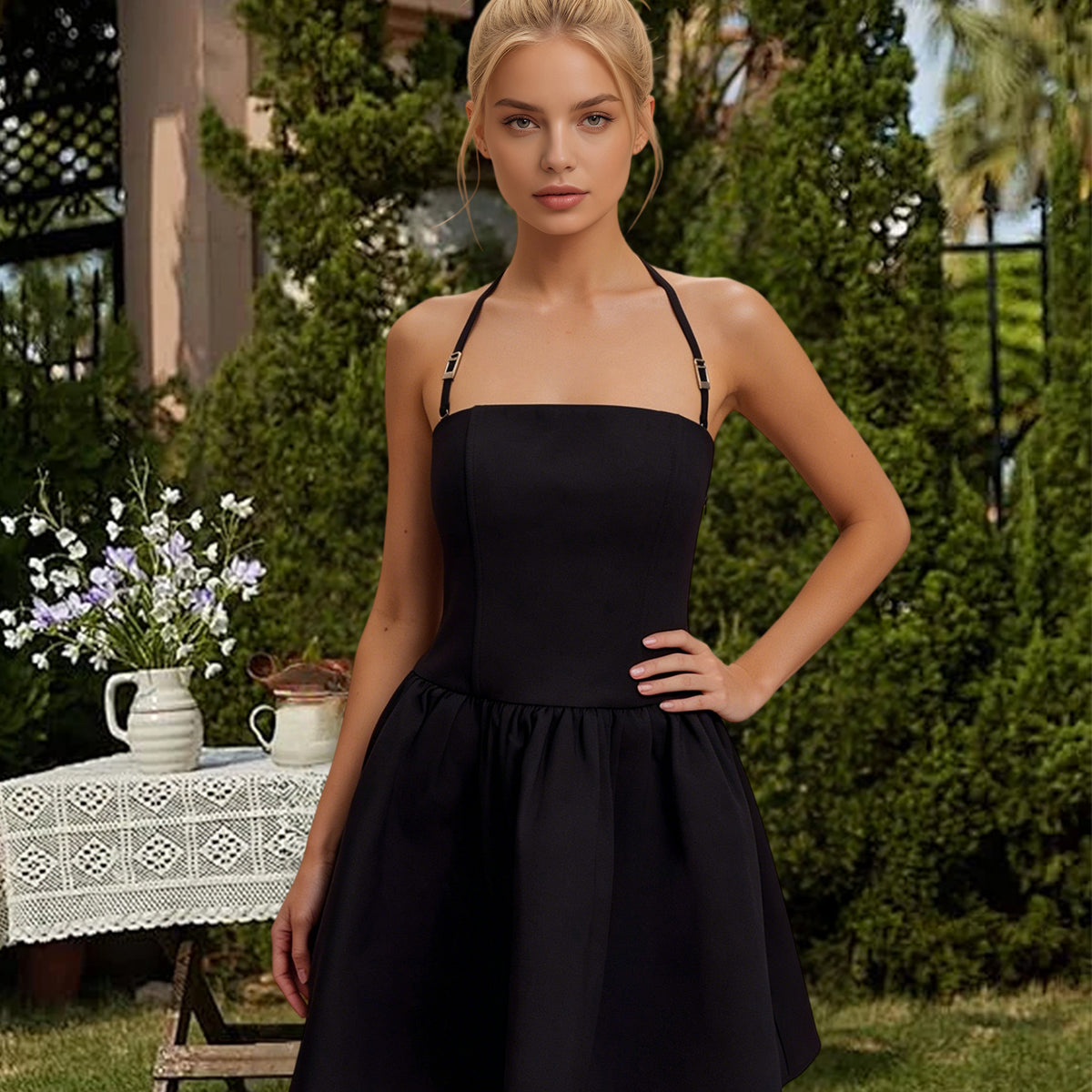 gold slit dress Gold V Neck Prom Dress With Rhinestone Beading And Open Lace Back