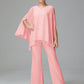 2 Pieces Chiffon Mother Of The Bride Dress Pants Suits