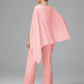 2 Pieces Chiffon Mother Of The Bride Dress Pants Suits