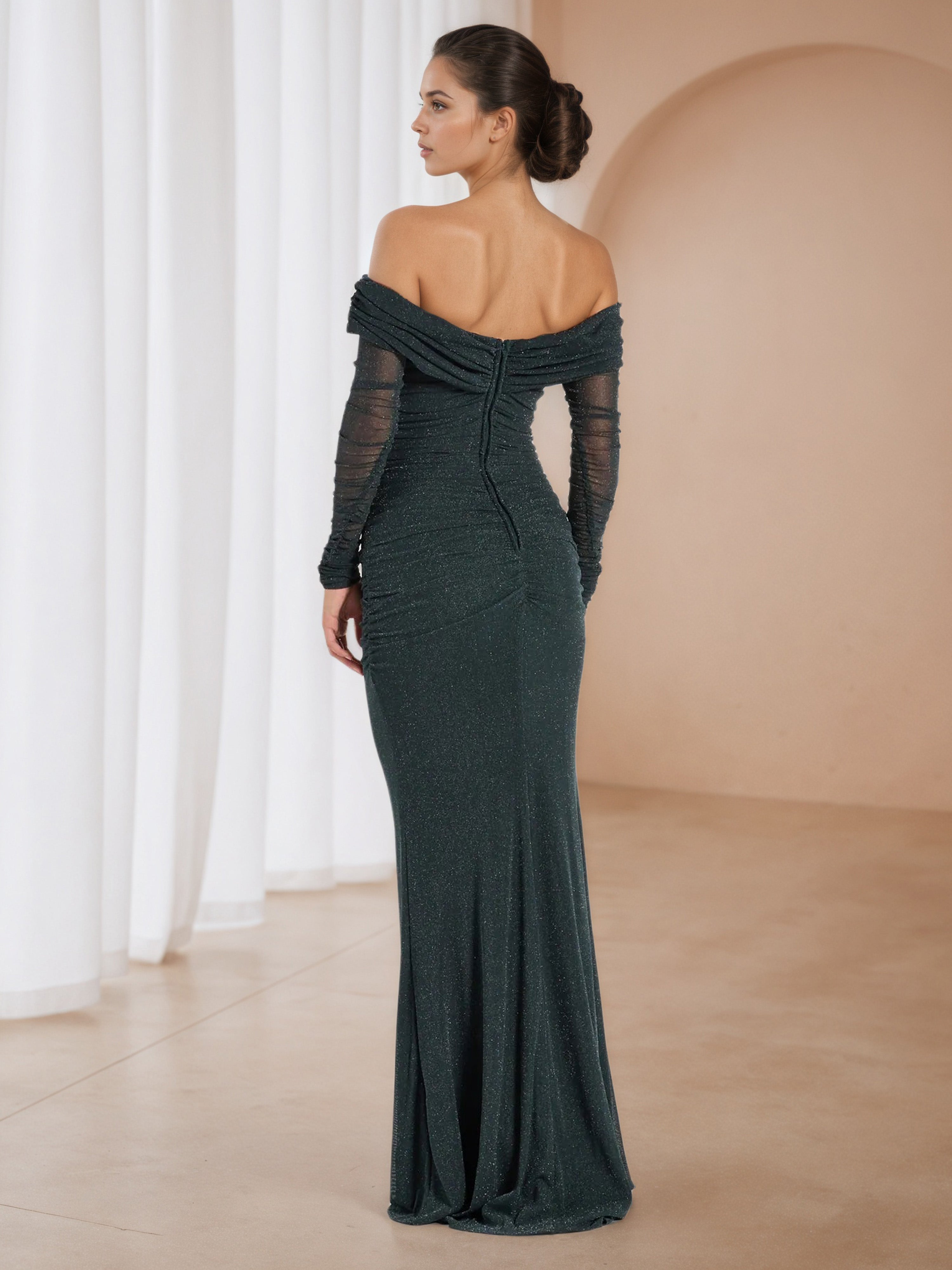 Strapless Gunmetal Wedding Guest Dress