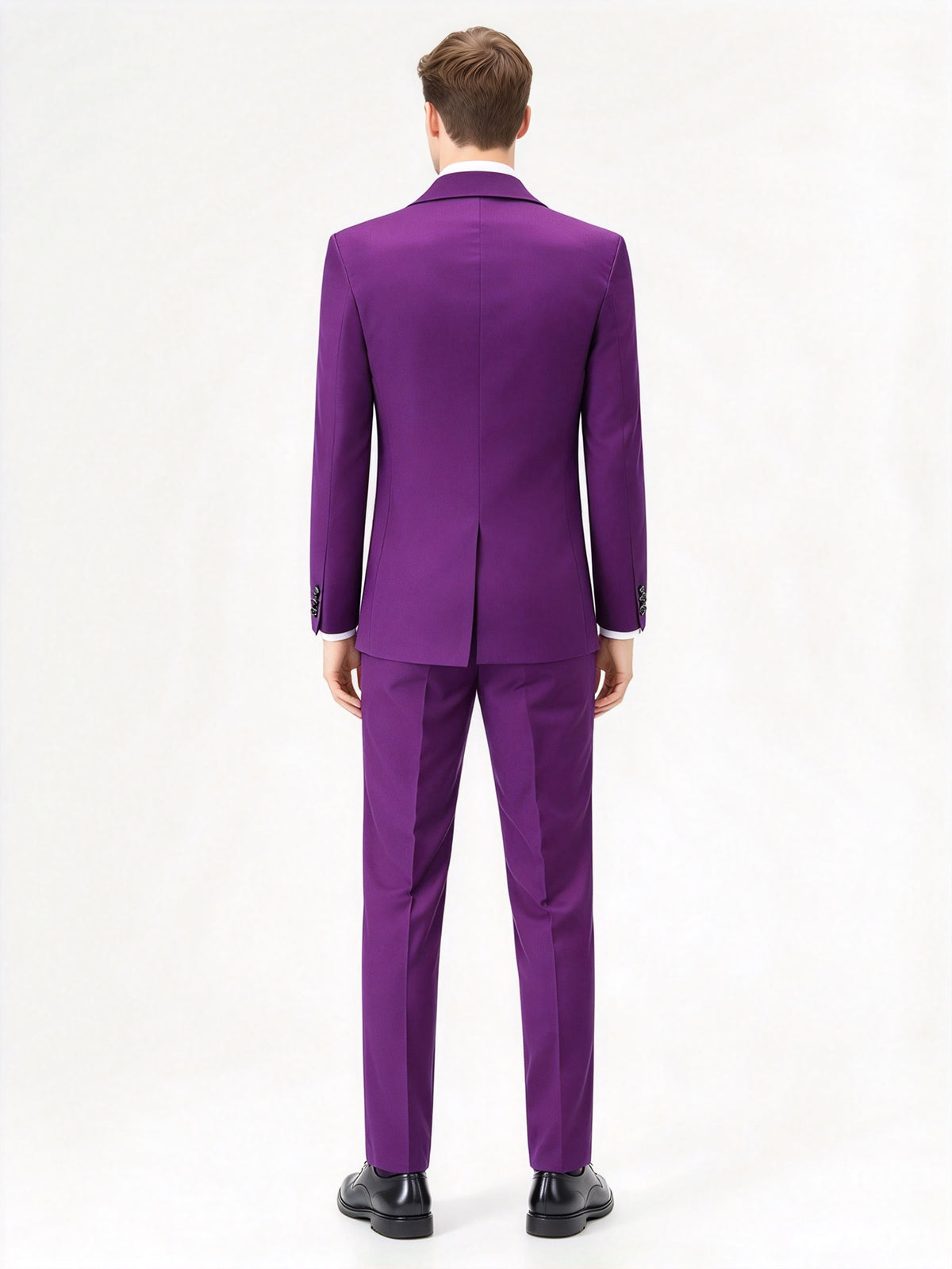 Cicinia Purple Men's Suits Slim Fit 3 Pieces Tuxedo Suit For Wedding Formal Event