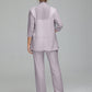 3 Pieces Chiffon Lace Long Sleeves Mother Of The Bride Dress Pants Suits