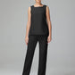 3 Pieces Chiffon Long Sleeves Mother Of The Bride Dress Pants Suits